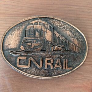 Vintage CN Rail Bronze Belt Buckle
